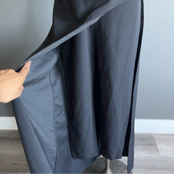 Kay Unger NWT Davina Walk-Thru Jumpsuit | Black Crepe Evening One-Piece (4) - Picture 6 of 12